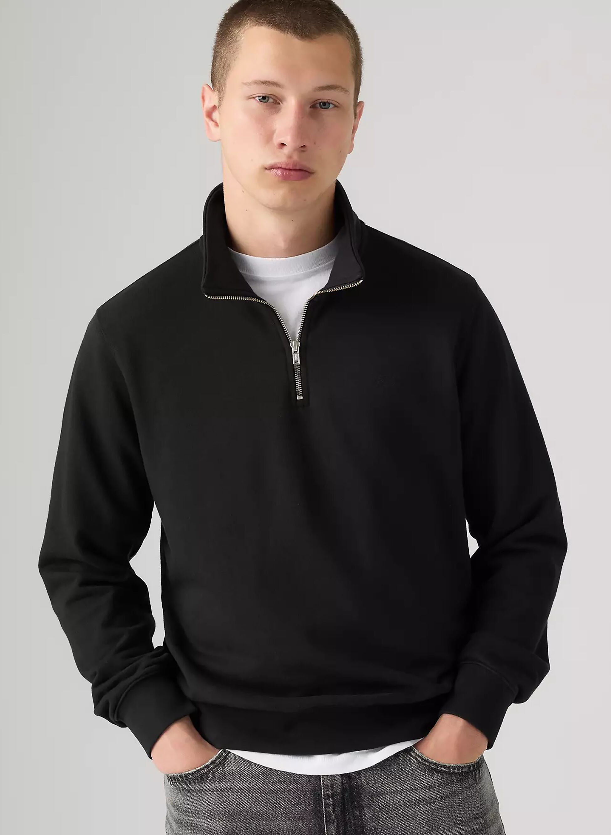 FELPA 1/2 ZIP LOGO TONAL — Sport85