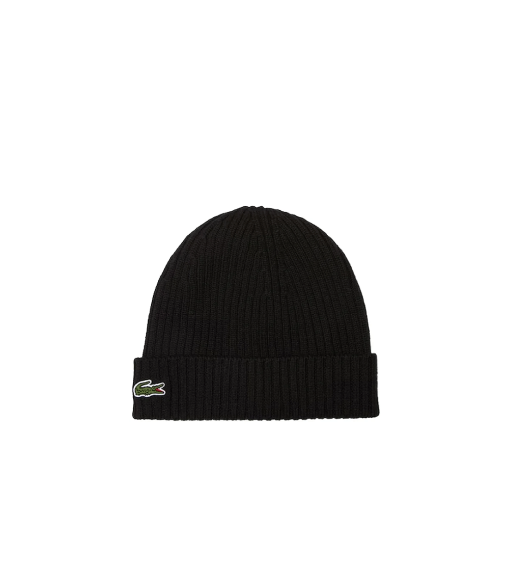 BEANIE LACOSTE NERO UNISEX