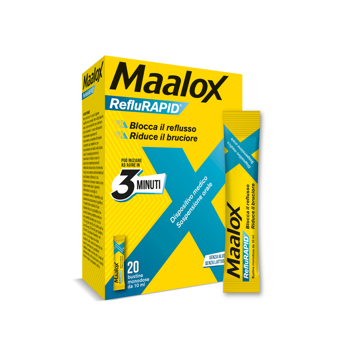 MAALOX REFLURAPID 20 BUSTINE