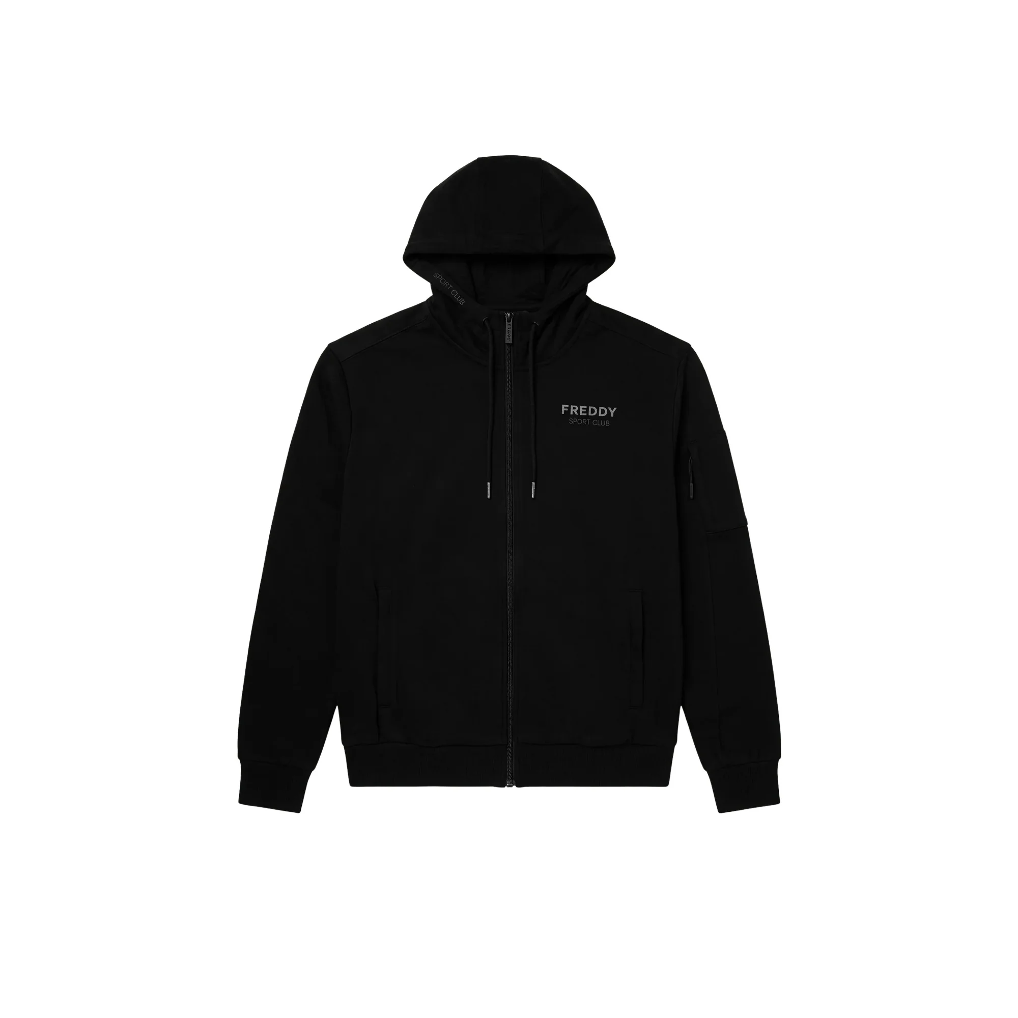 FREDDY FELPA FULL ZIP CAPPUCCIO