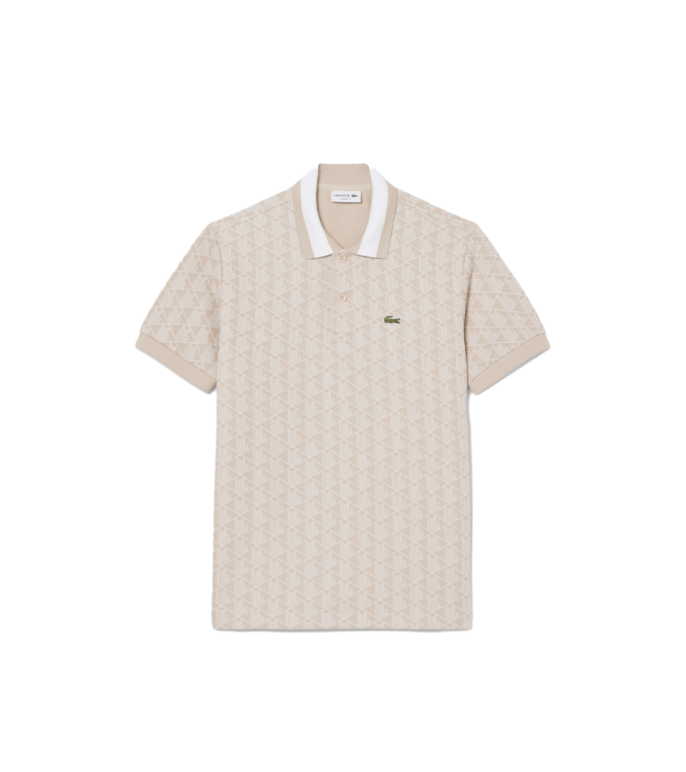 POLO LACOSTE MONOGRAM BEIGE MEN