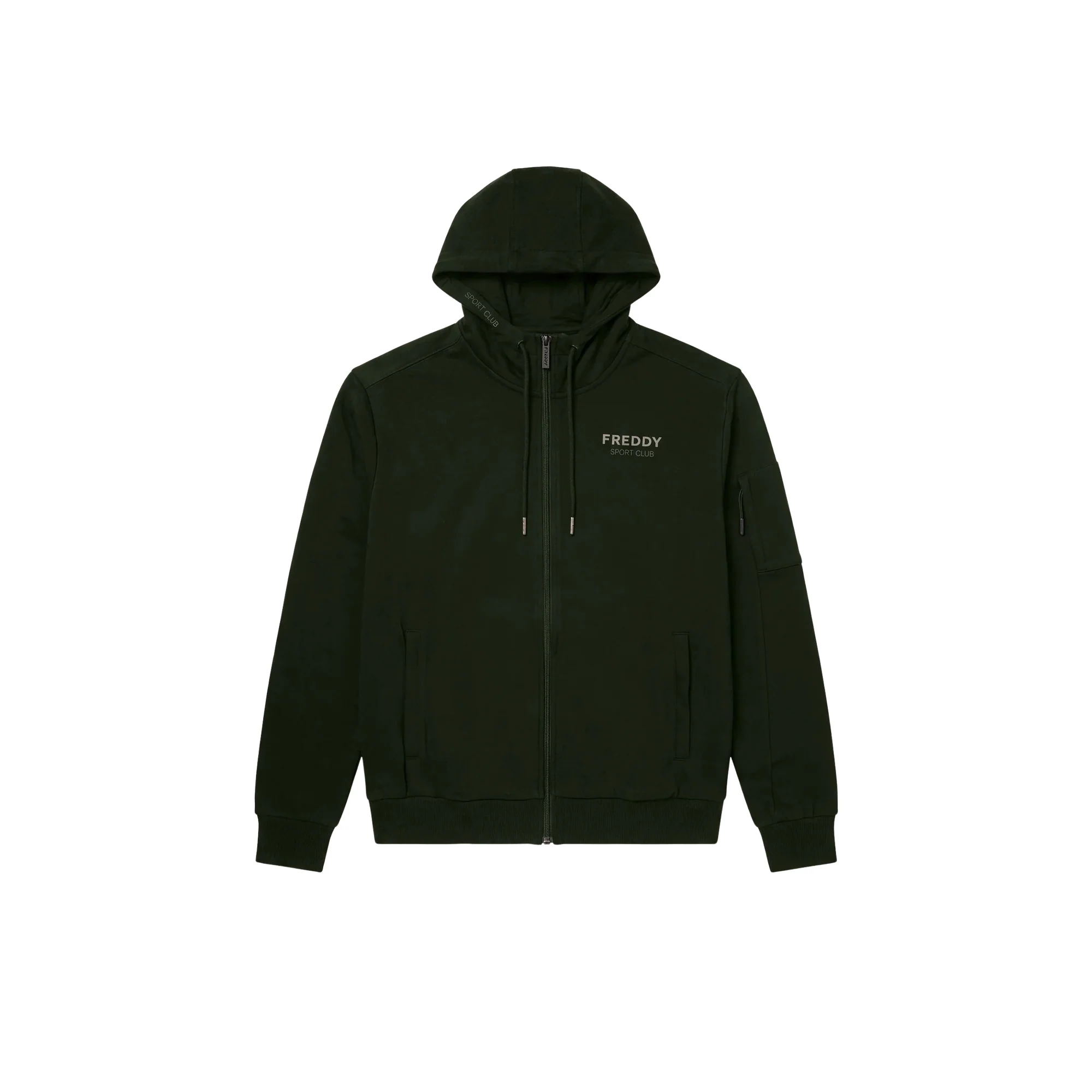 FREDDY FELPA FULL ZIP CAPPUCCIO