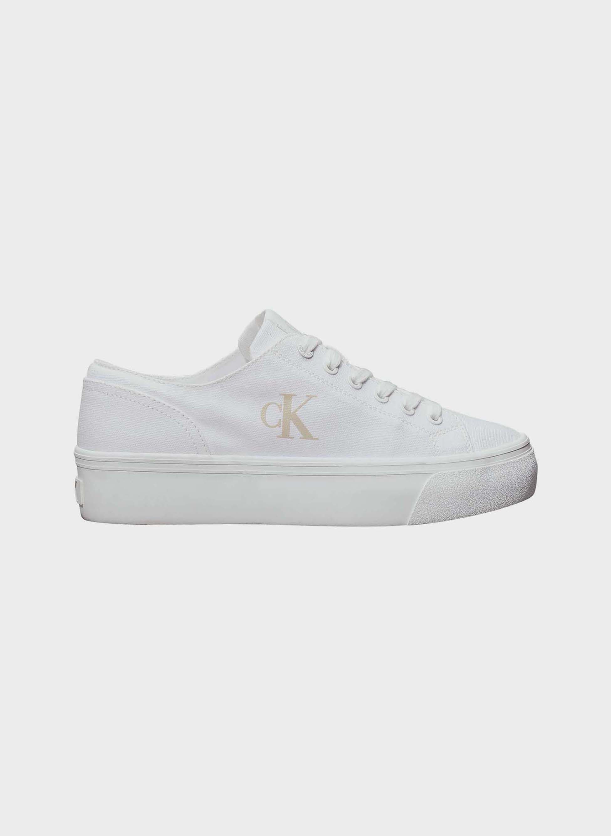 SCARPA IN TELA CON PLATEAU E LOGO