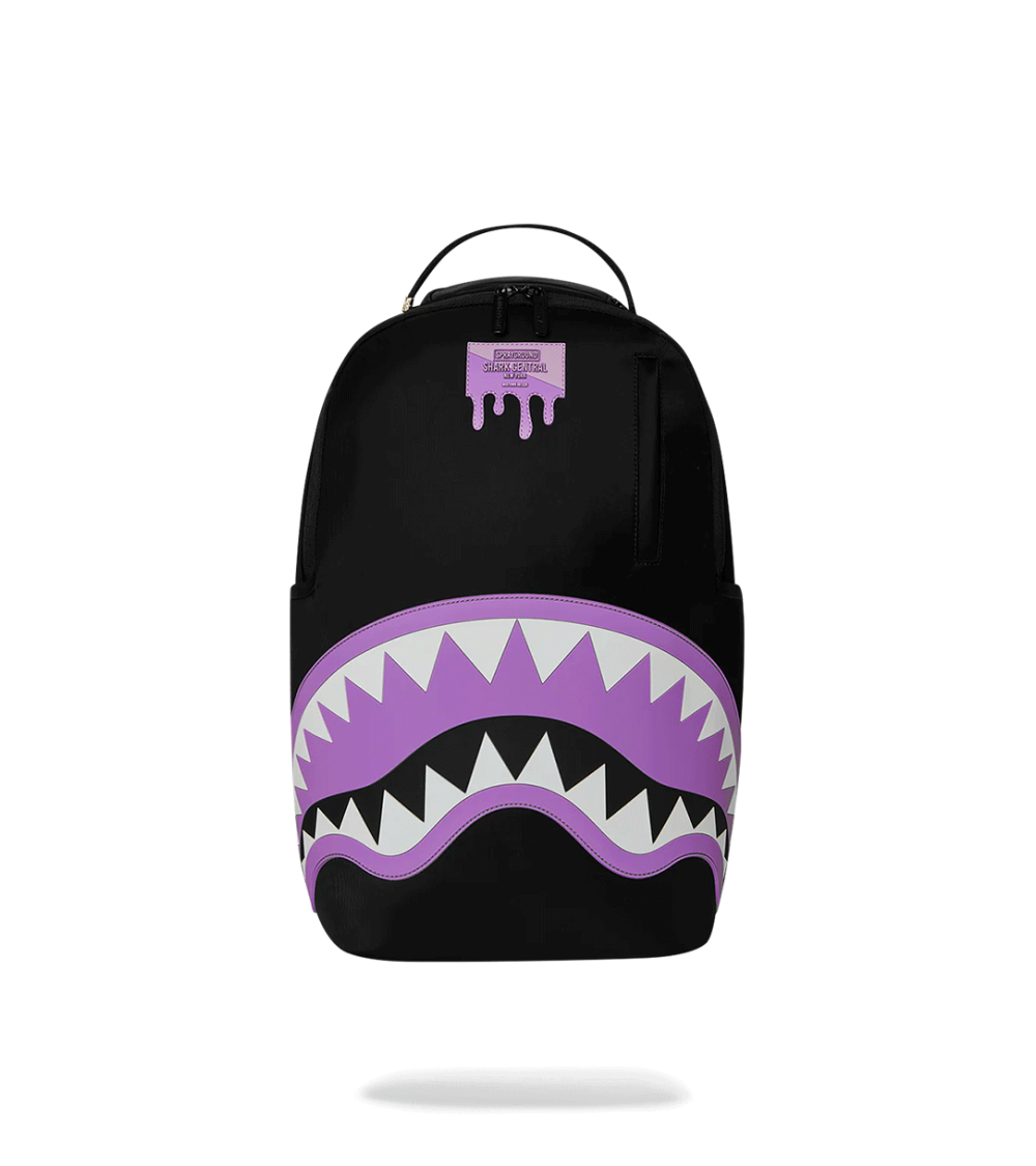 BACKPACK SPRAYGROUND SHARK CENTRAL LIGHT PURPLE BLACK UNISEX