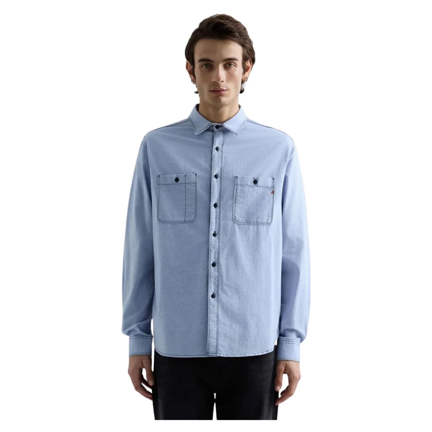 REPLAY CAMICIA ML CON TASCHE