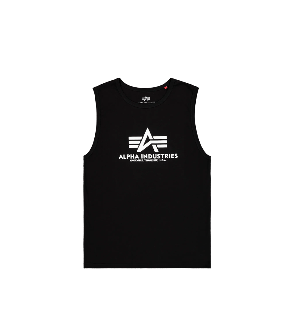 CANOTTA ALPHA INDUSTRIES BASIC LOGO NERO UOMO