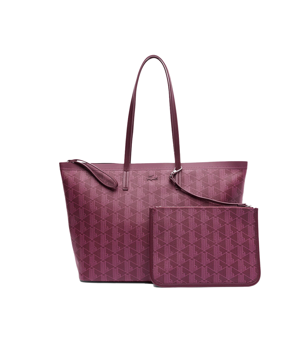 TOTE BAG LACOSTE MONOGRAM BORDEAUX WOMEN