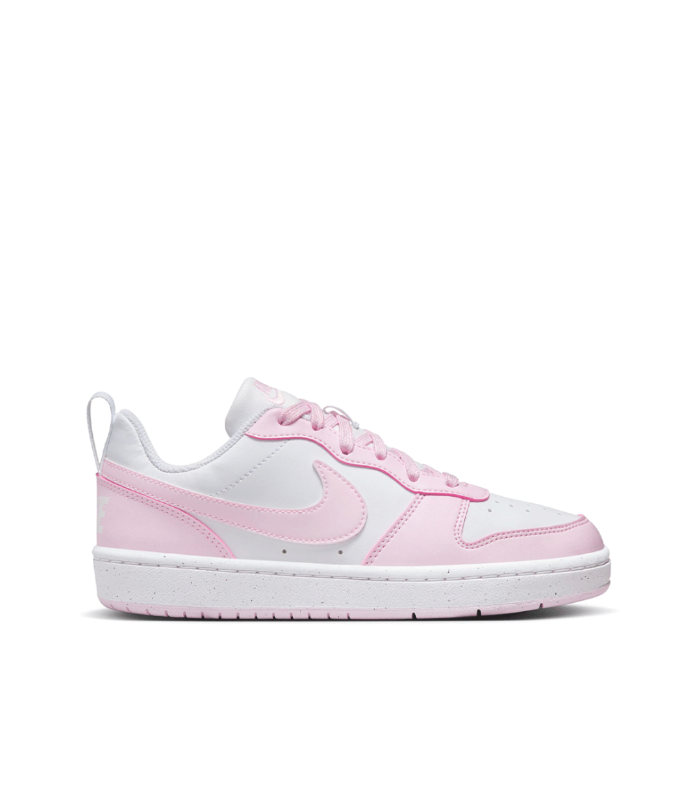 SHOES NIKE COURT BOROUGH LOW RECRAFT WHITE PINK GIRL