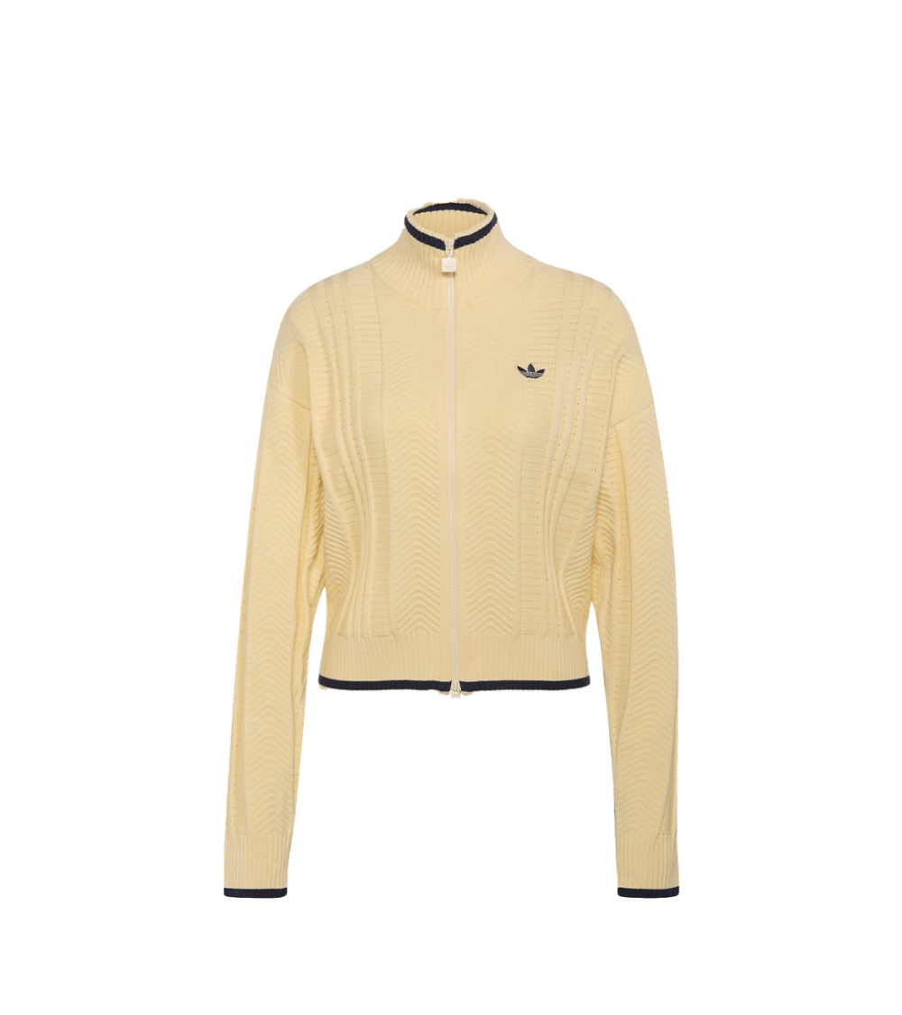 TRACK TOP ADIDAS FIREBIRD CABLE KNIT YELLOW WOMEN