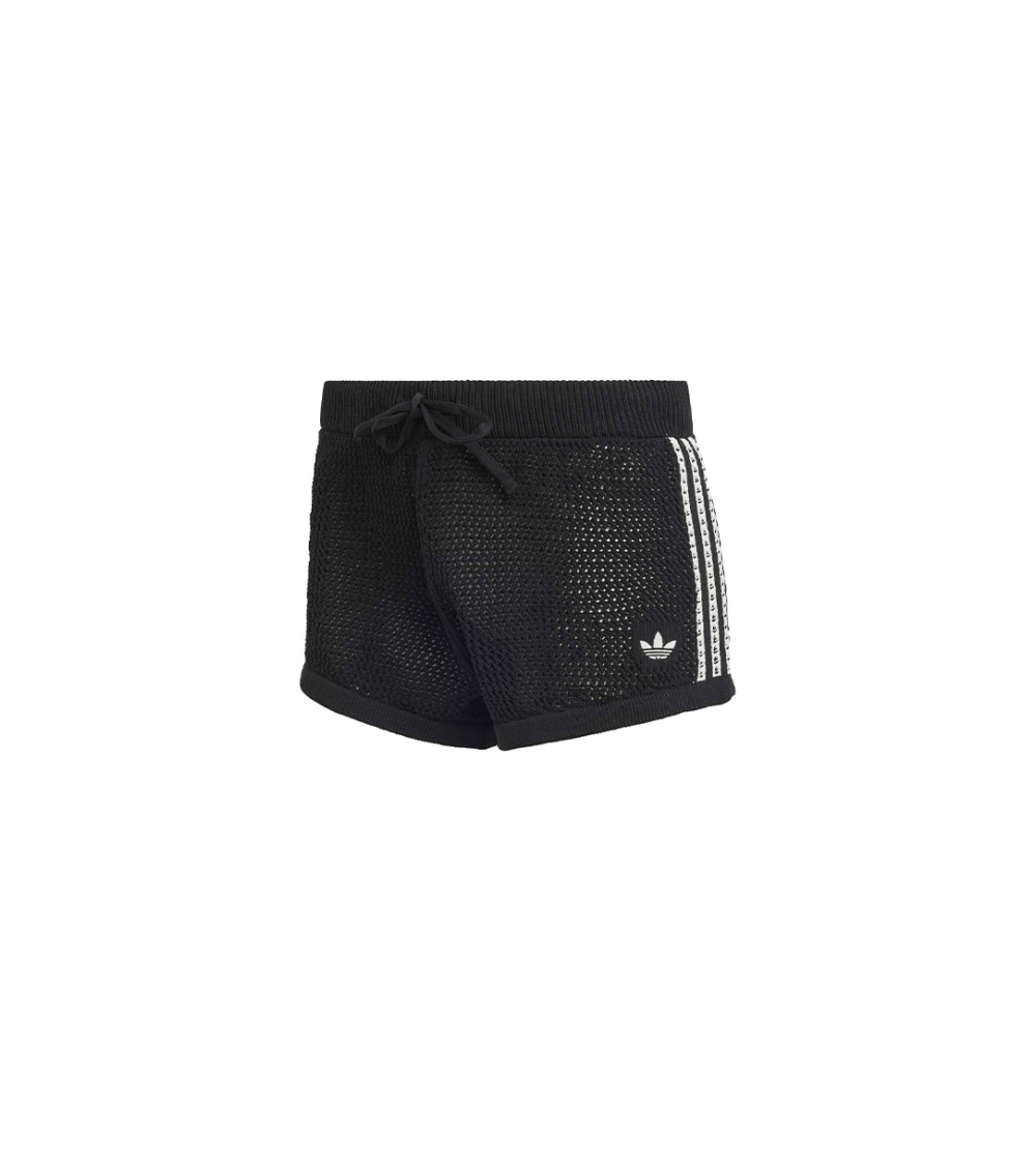 PANTALONCINI ADIDAS KNITTED CROCHET NERO DONNA