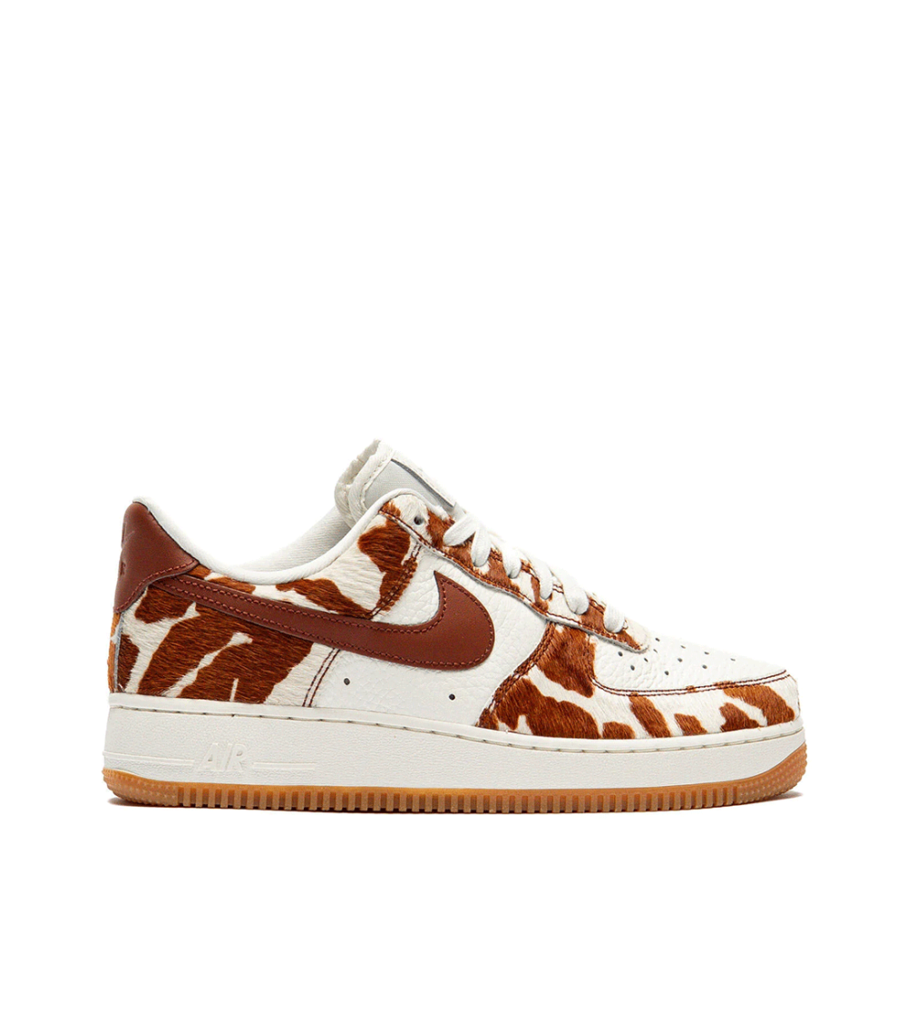 SHOES NIKE AIR FORCE 1 '07 COW PRINT BROWN WOMEN