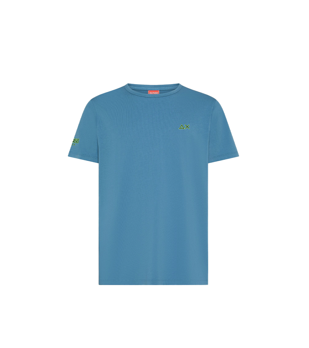 T-SHIRT SUN68 BEACH LIGHT BLUE MAN