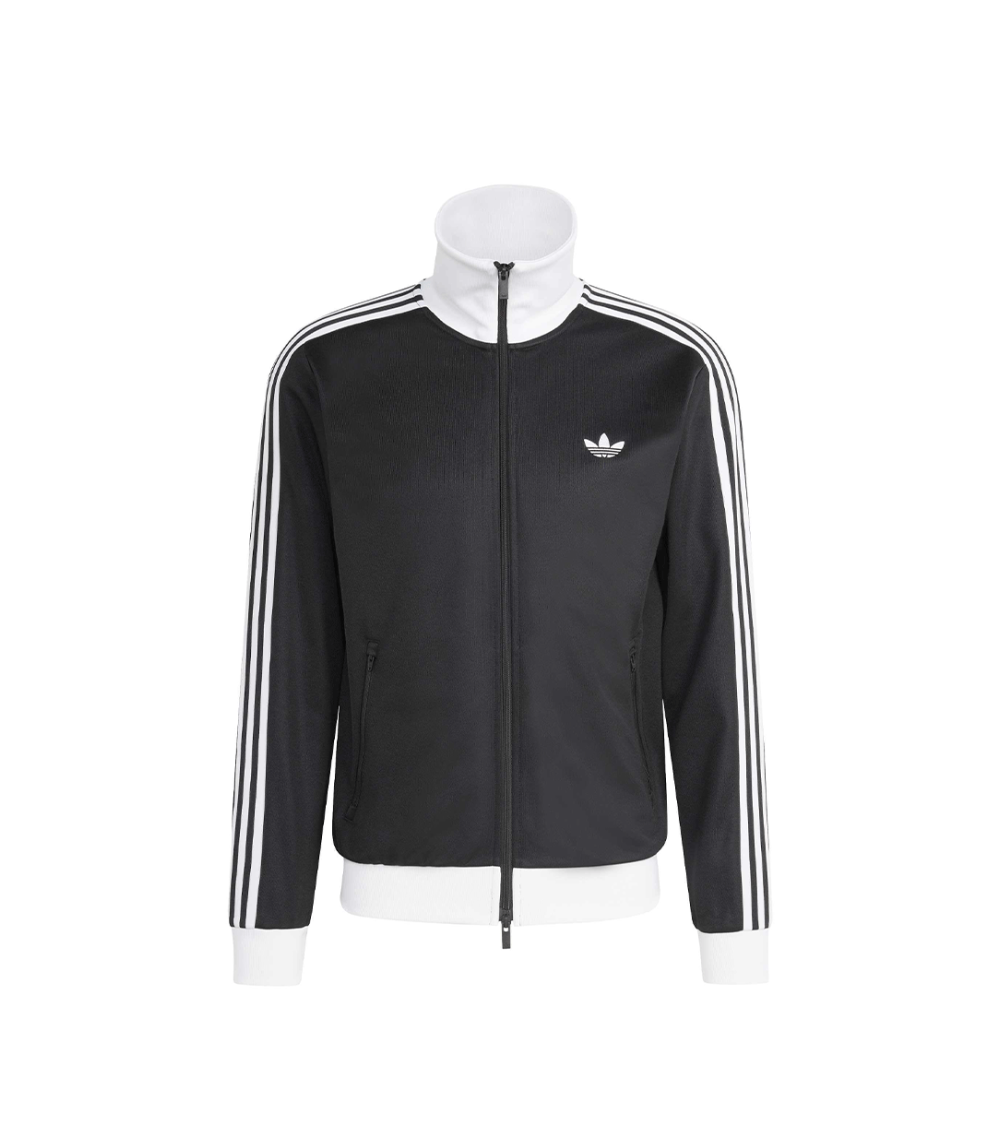 ZIPPED SWEATSHIRT ADIDAS BECKENBAUER BLACK MEN