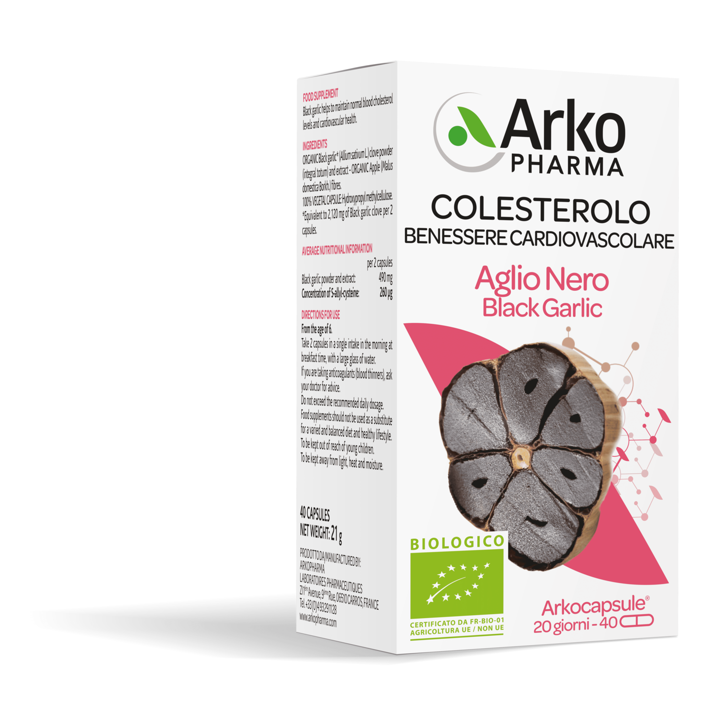 ARKOPHARMA AGLIO NERO BIO 40 CAPSULE