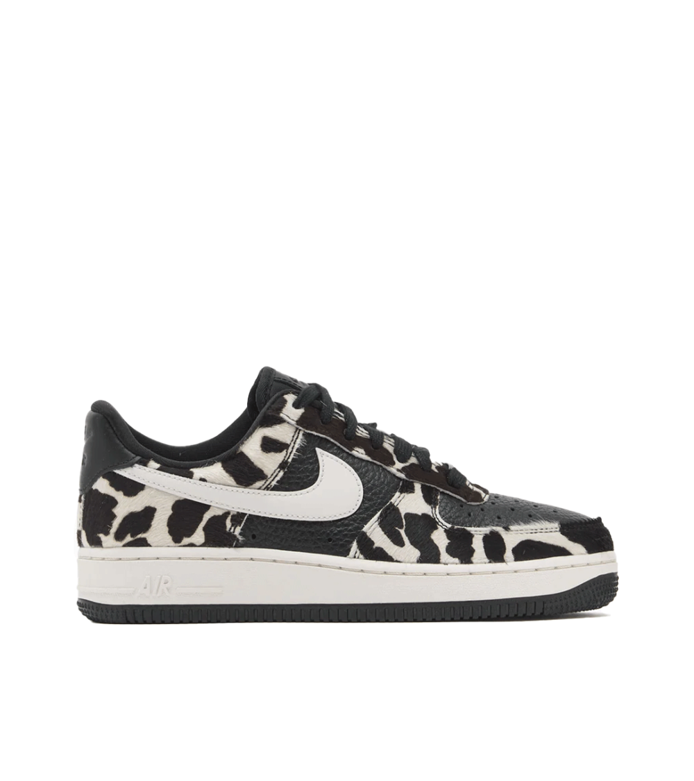 SCARPE NIKE AIR FORCE 1 '07 COW PRINT NERO DONNA