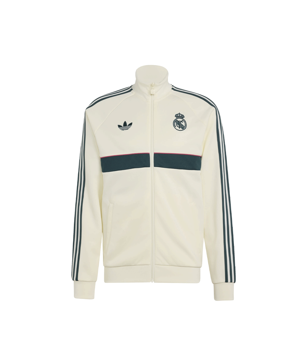 ZIPPED SWEATSHIRT ADIDAS REAL MADRID OG2 WHITE MEN