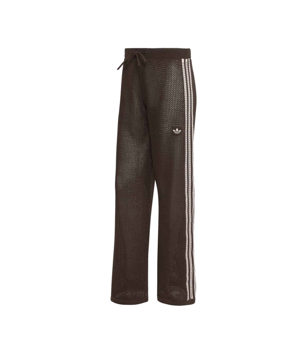 TROUSERS ADIDAS KNITTED CROCHET FIREBIRD BROWN WOMEN