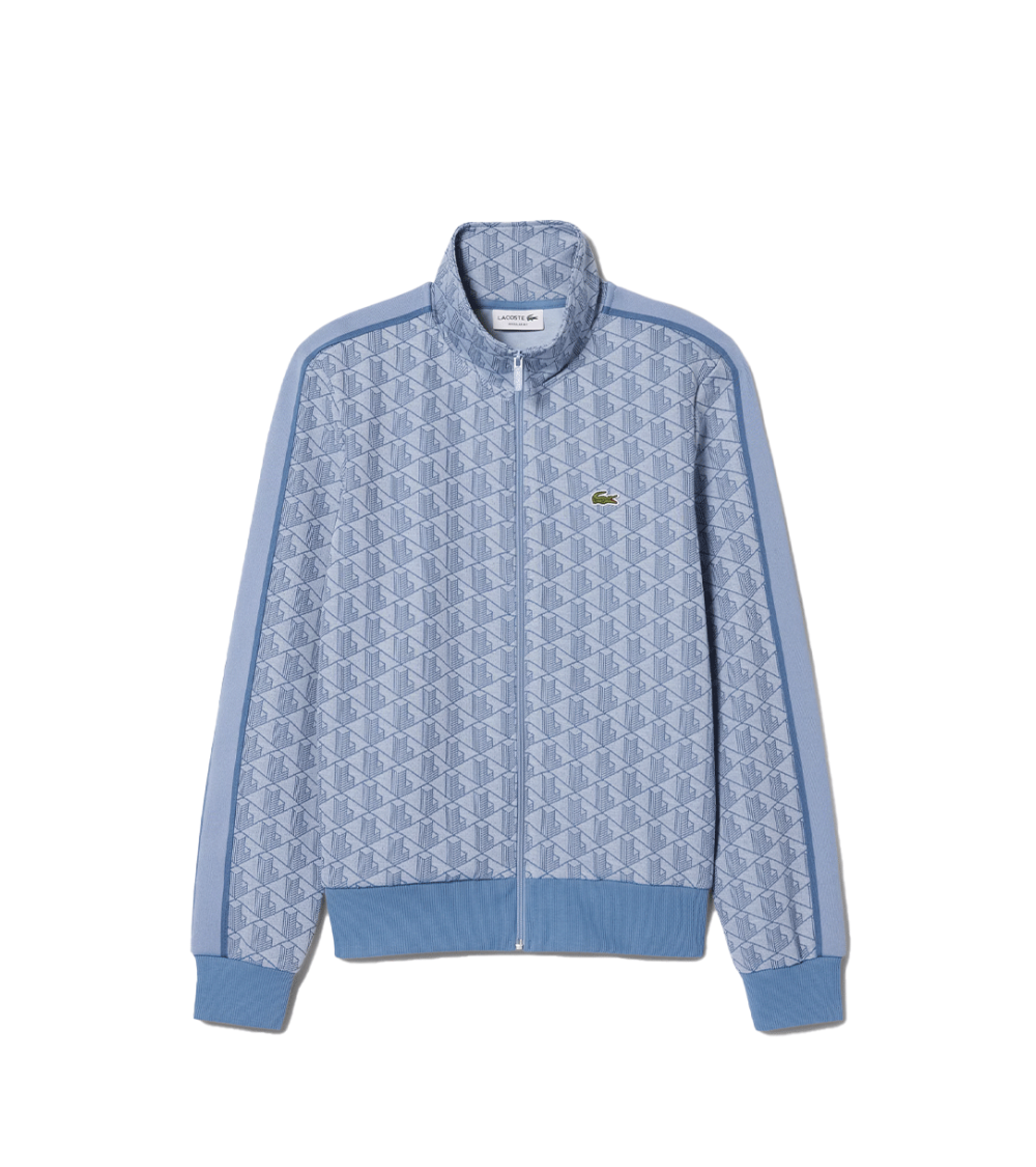 ZIPPED SWEATSHIRT LACOSTE PARIS MONOGRAM BLUE MEN