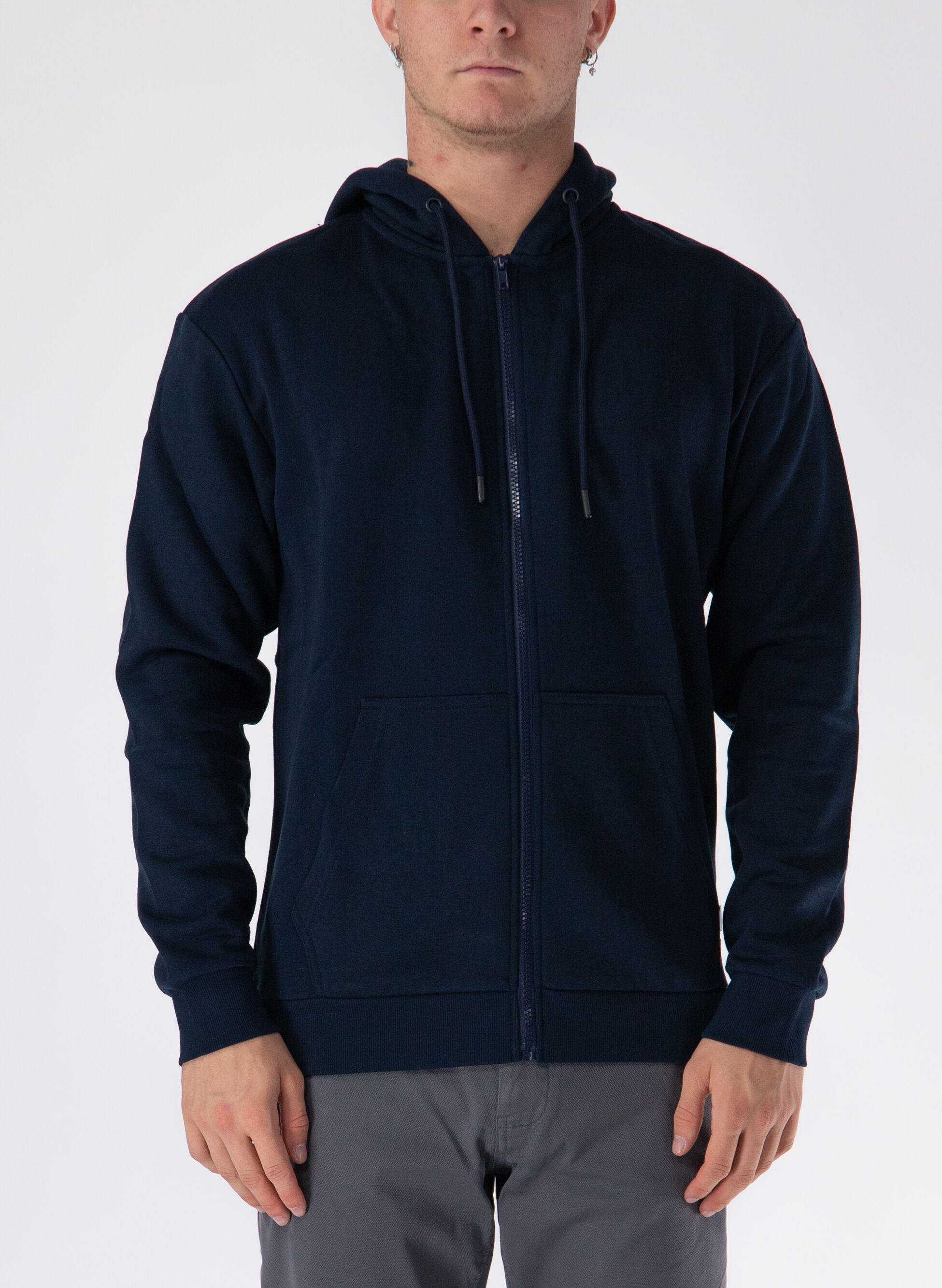 FELPA CON CAPPUCCIO FULL ZIP — Sport85