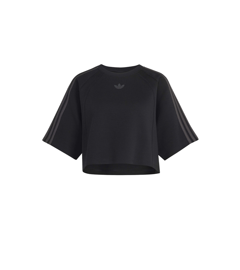 T-SHIRT CROPPED ADIDAS SST 2.0 BOXY BLACK WOMEN