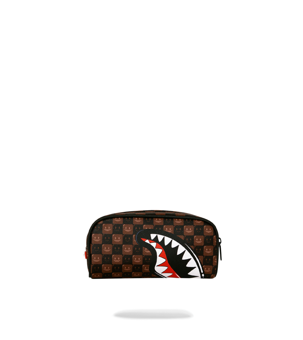 ASTUCCIO SPRAYGROUND SHARKS IN PARIS WTF BUBBLE CHECK MARRONE UNISEX