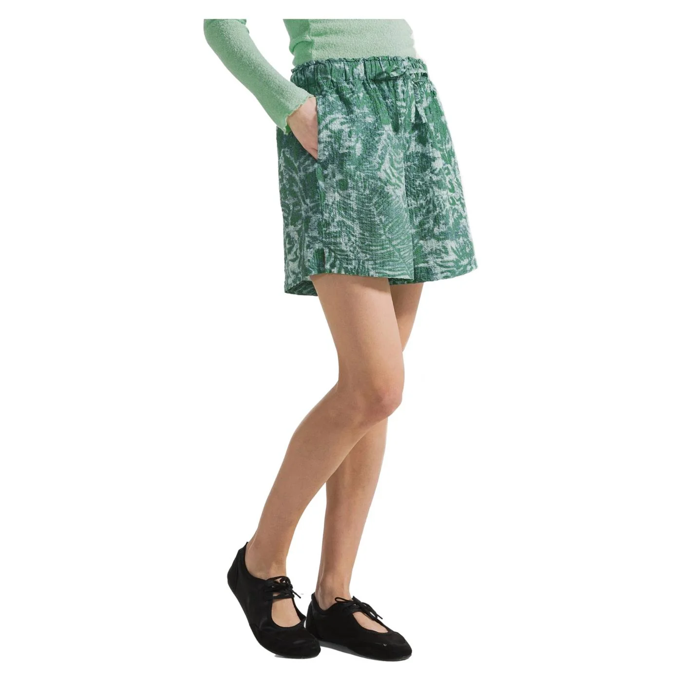 DEHA SHORTS ALLOVER INCRESPATO