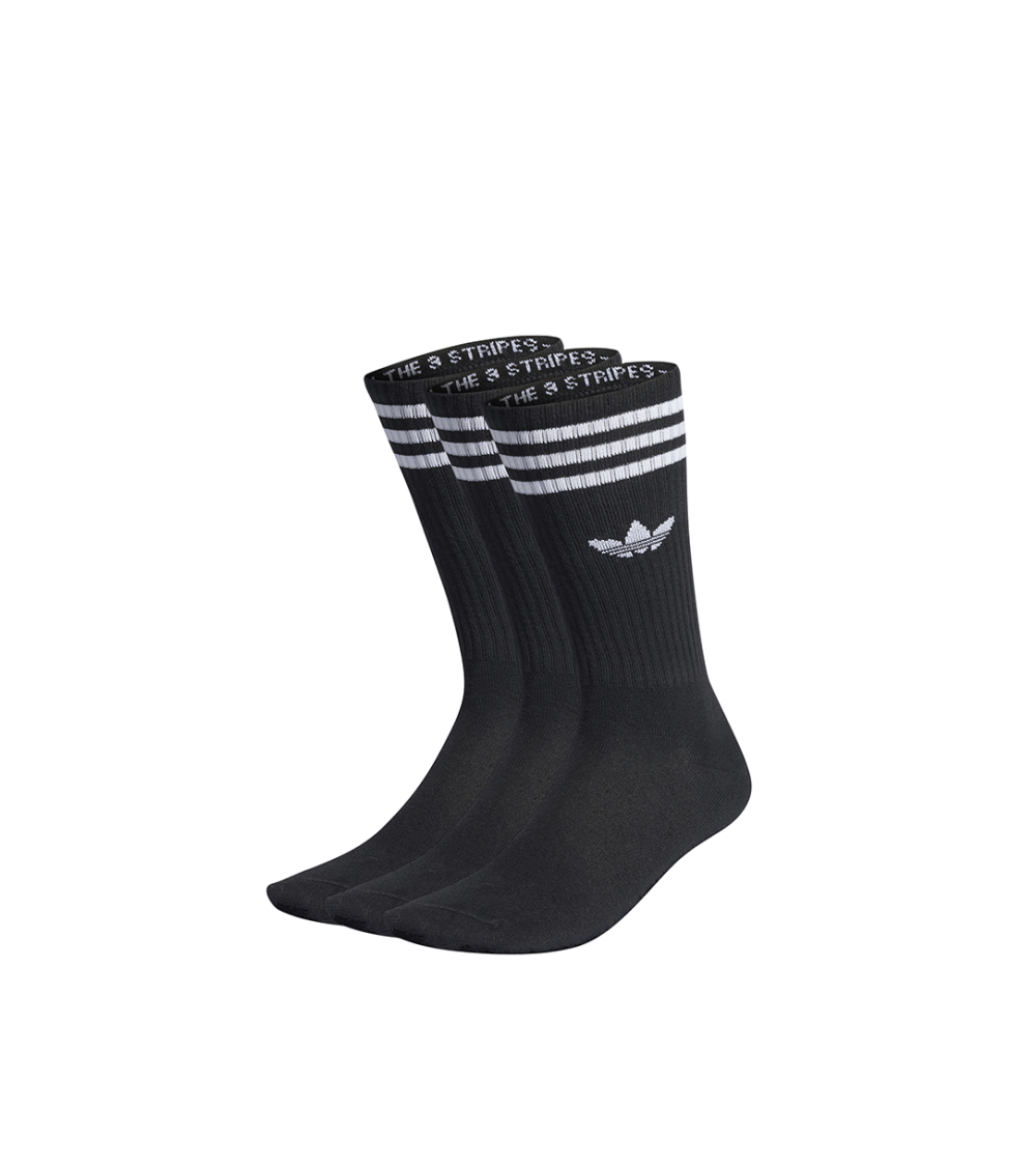 SOCKS ADIDAS HIGH SOLID CREW 3 PAIRS BLACK WHITE MEN