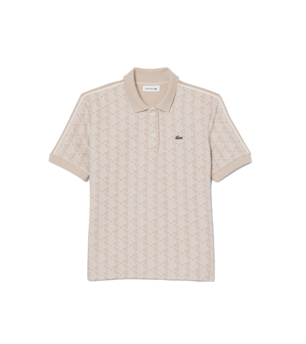 POLO LACOSTE MONOGRAM BEIGE WOMEN