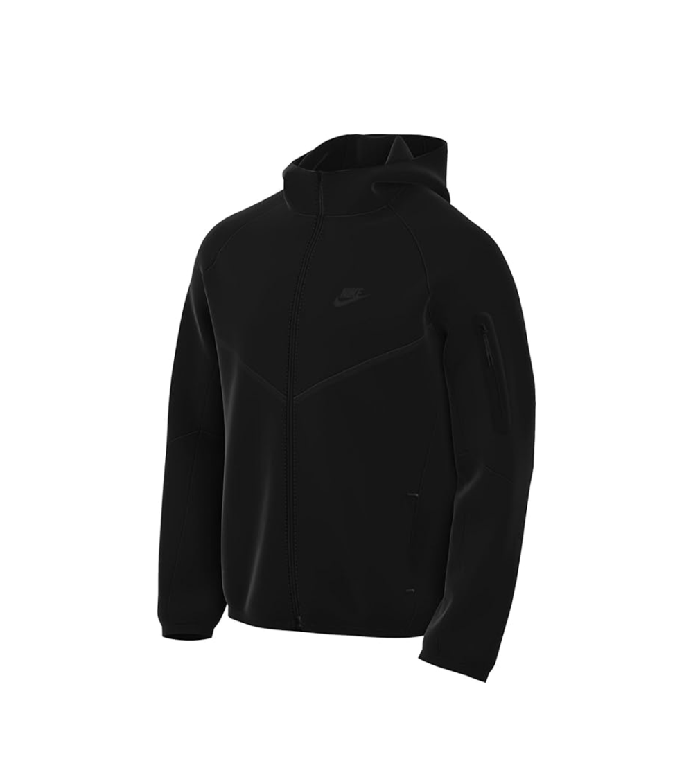 ZIPPED HOODIE NIKE TECH FLEECE WINDRUNNER BLACK MEN