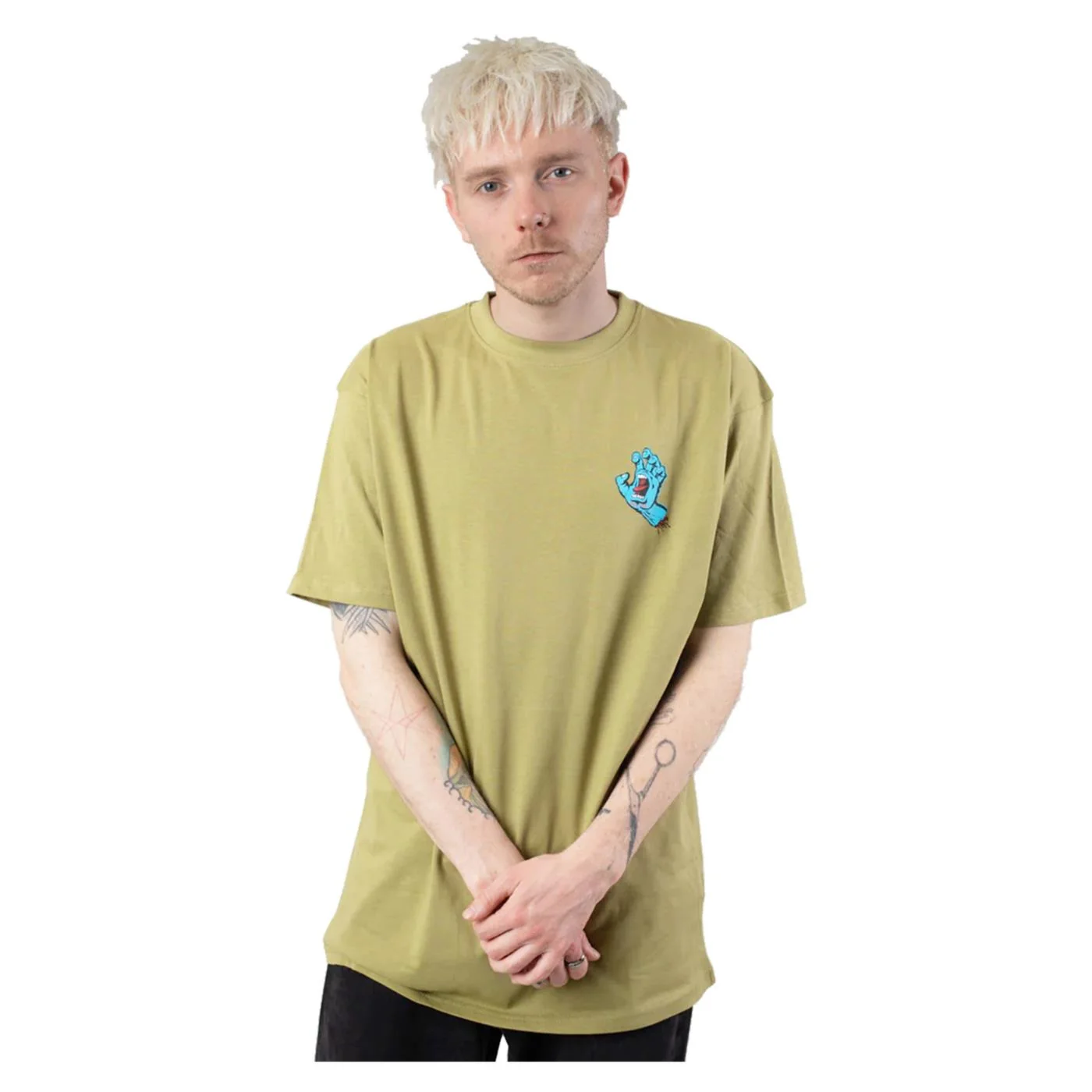 SANTA CRUZ SCREAMING HAND CHEST TEE — Animasportiva