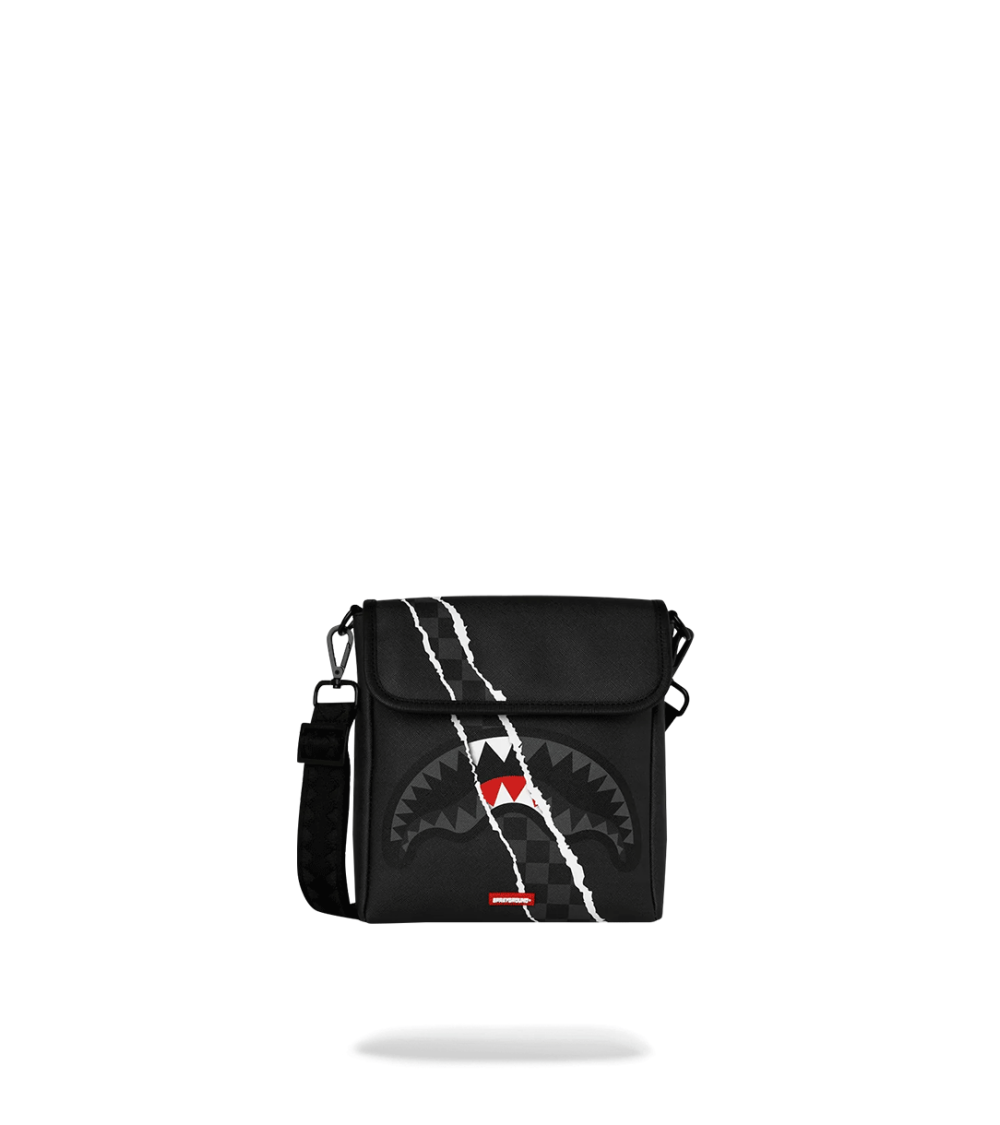 BORSA A TRACOLLA SPRAYGROUND CENTER RIP REVEALING GRAY NERO UNISEX