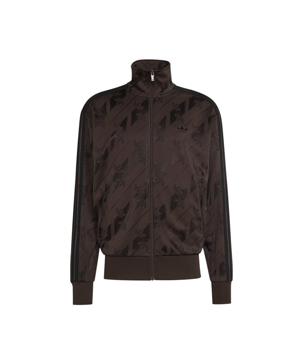 ZIPPED SWEATSHIRT ADIDAS MONOGRAM FIREBIRD BROWN MEN