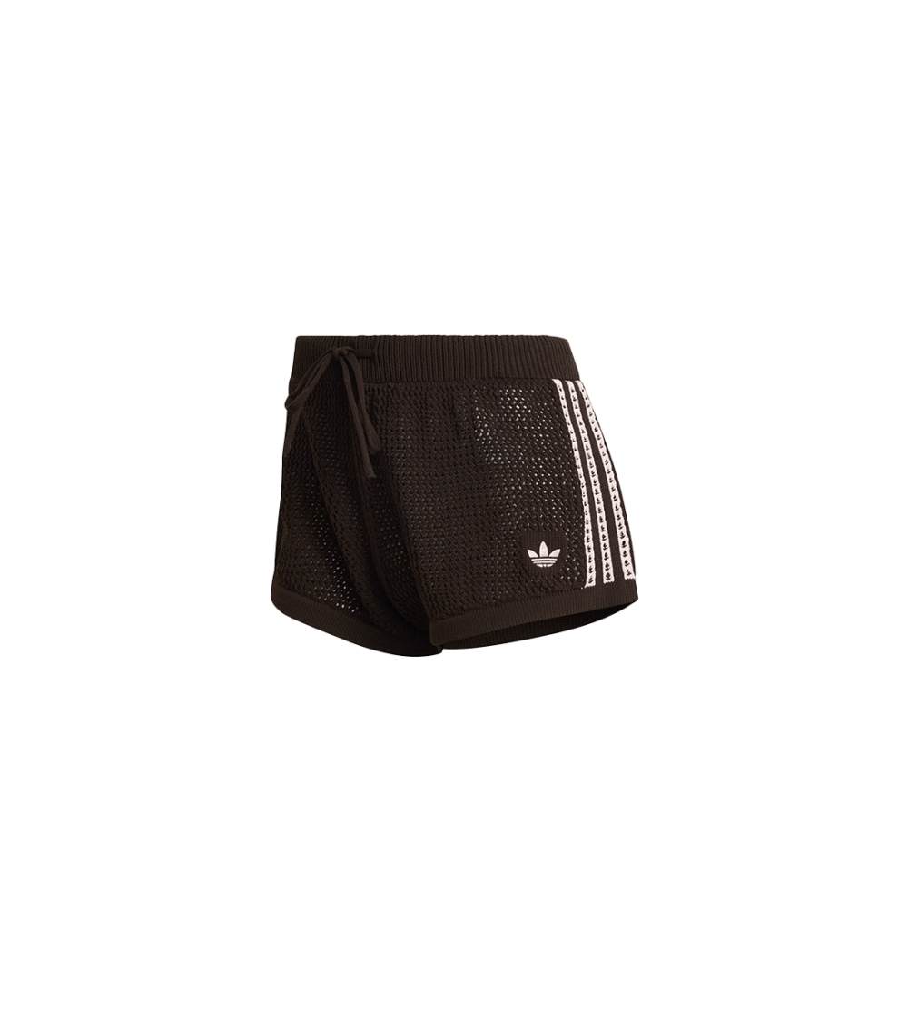 PANTALONCINI ADIDAS KNITTED CROCHET MARRONE DONNA