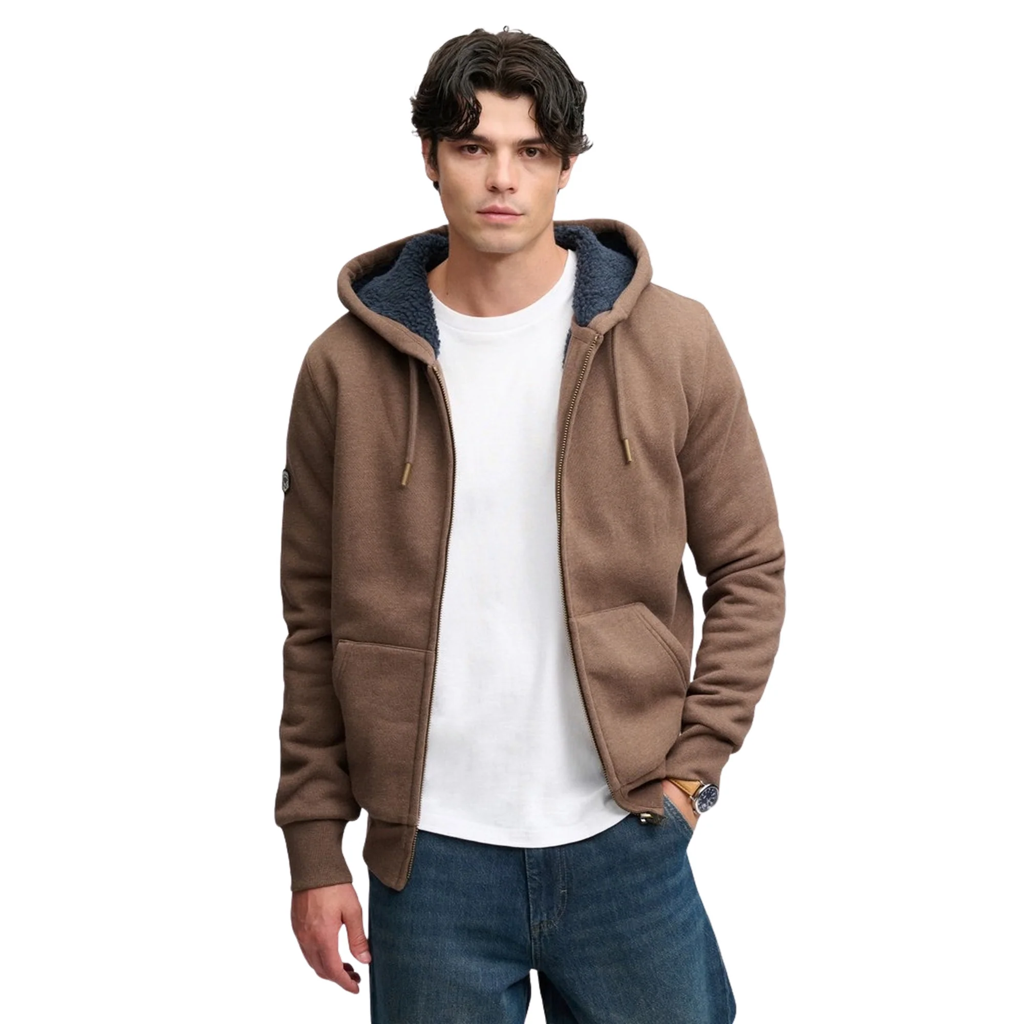 SUPERDRY BORG LINED ZIPHOOD