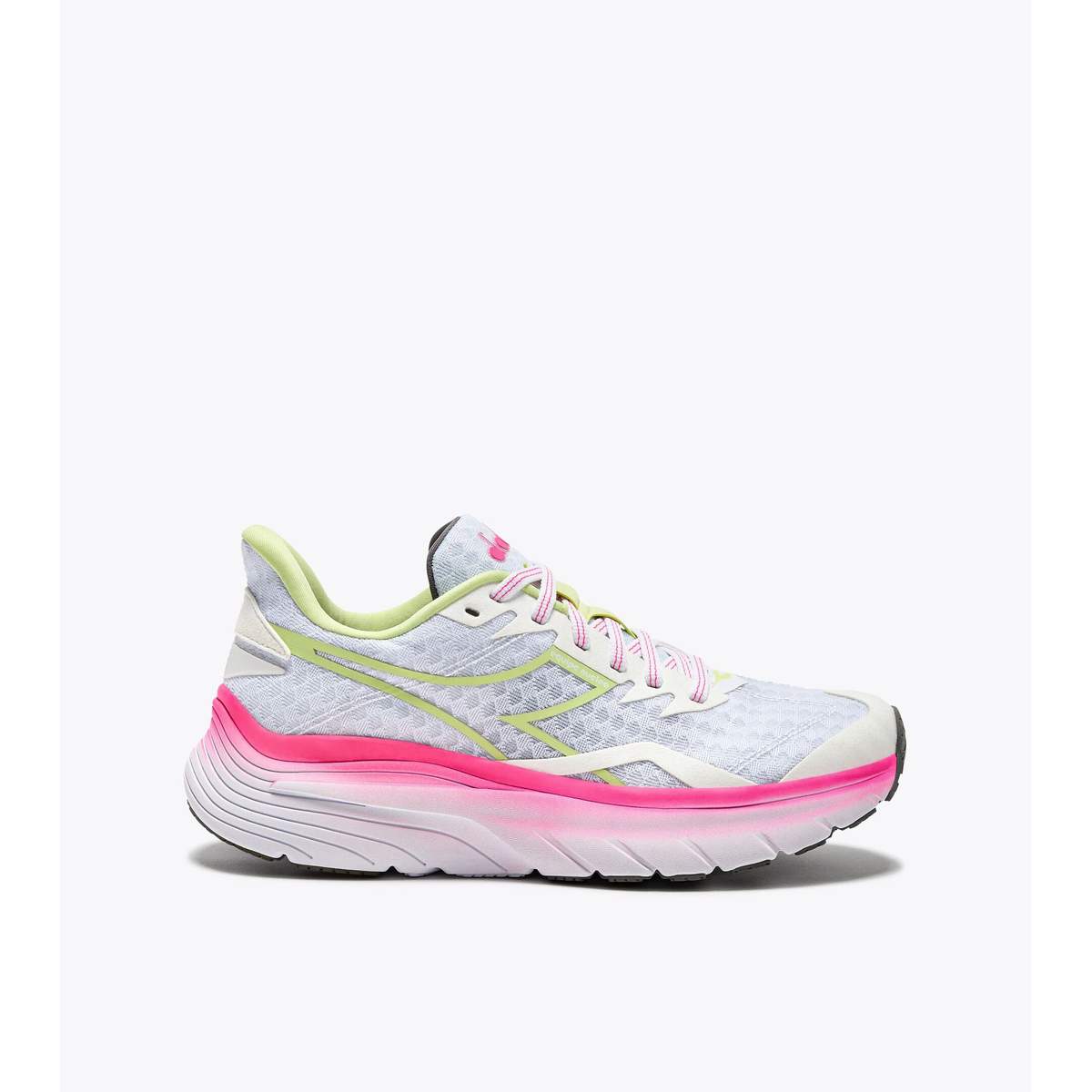 DIADORA EQUIPE NUCLEO WHITE/PINK FLUO/SHADOW LIME DA DONNA