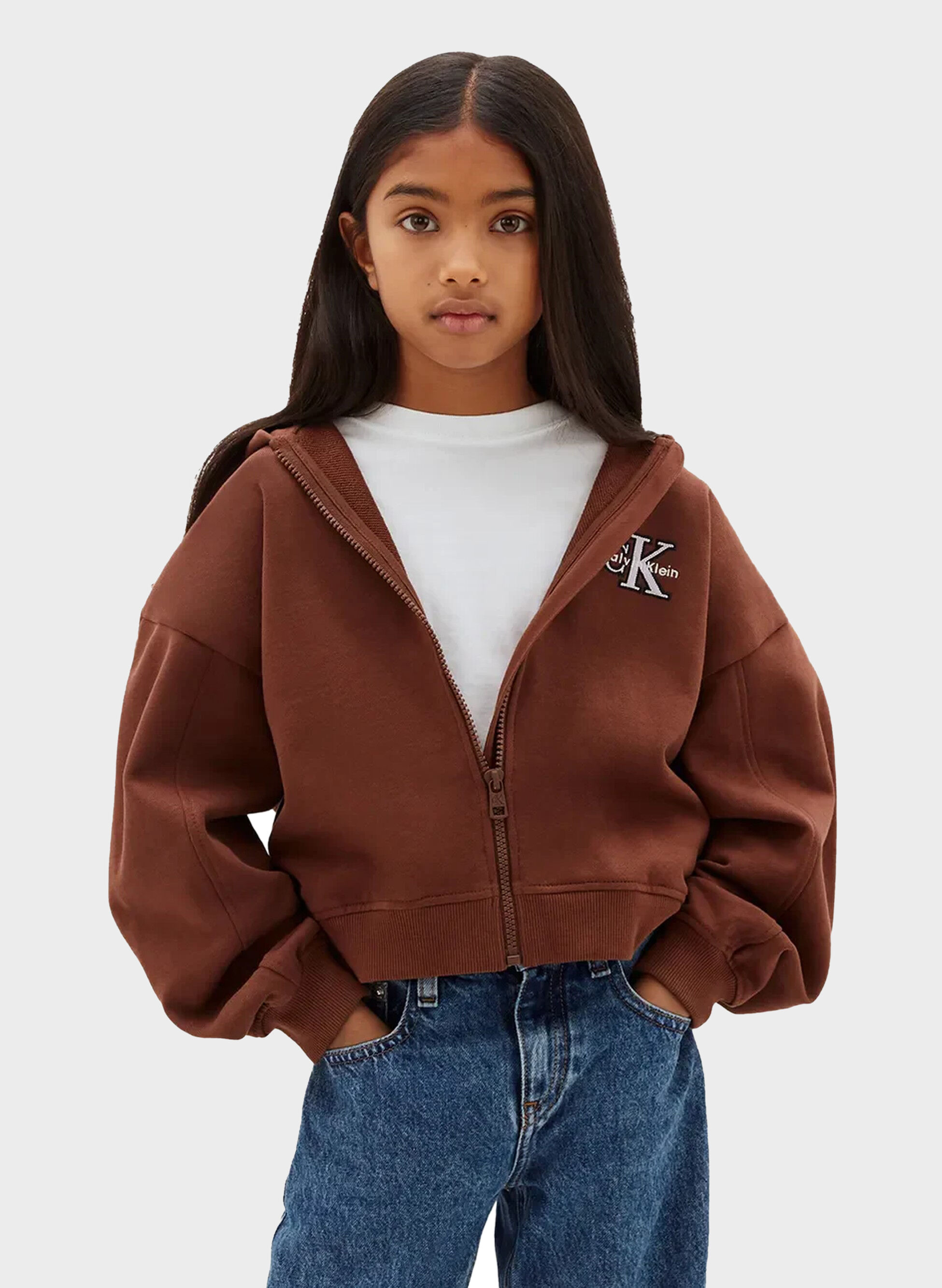 FELPA FULL ZIP MONOLOGO RAGAZZA