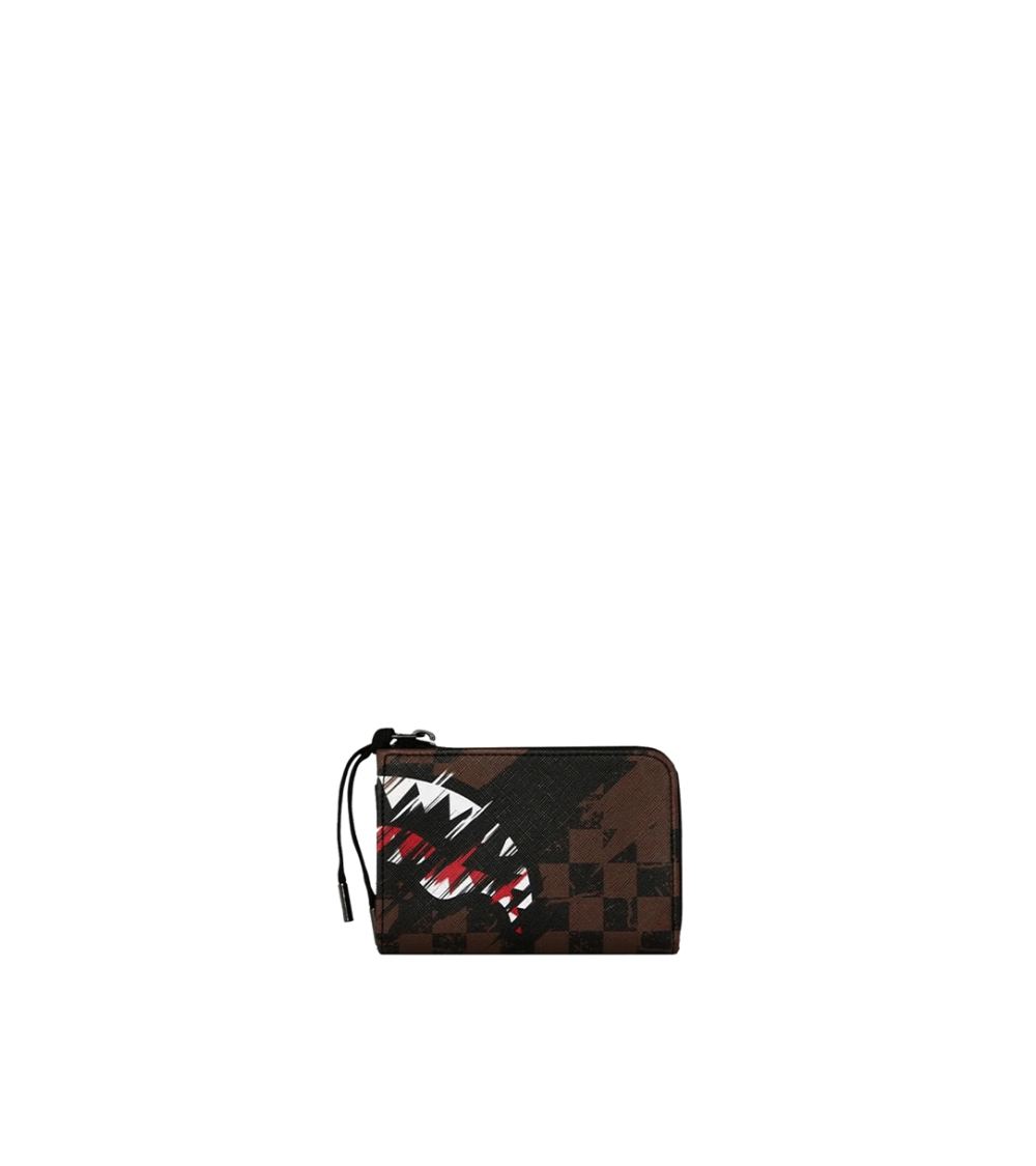 WALLET SPRAYGROUND SMEARED GRUNGE BROWN UNISEX