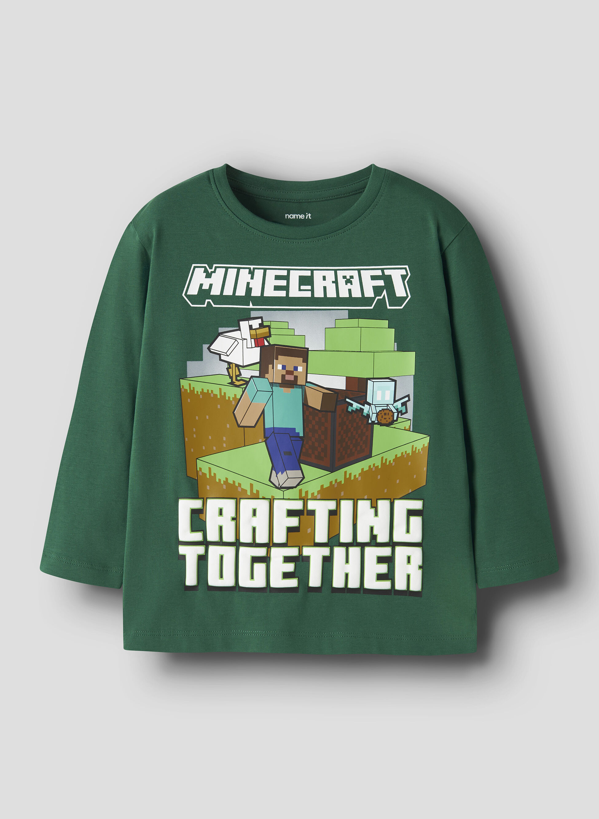 T-SHIRT SYVER STAMPA MINECRAFT BAMBINO