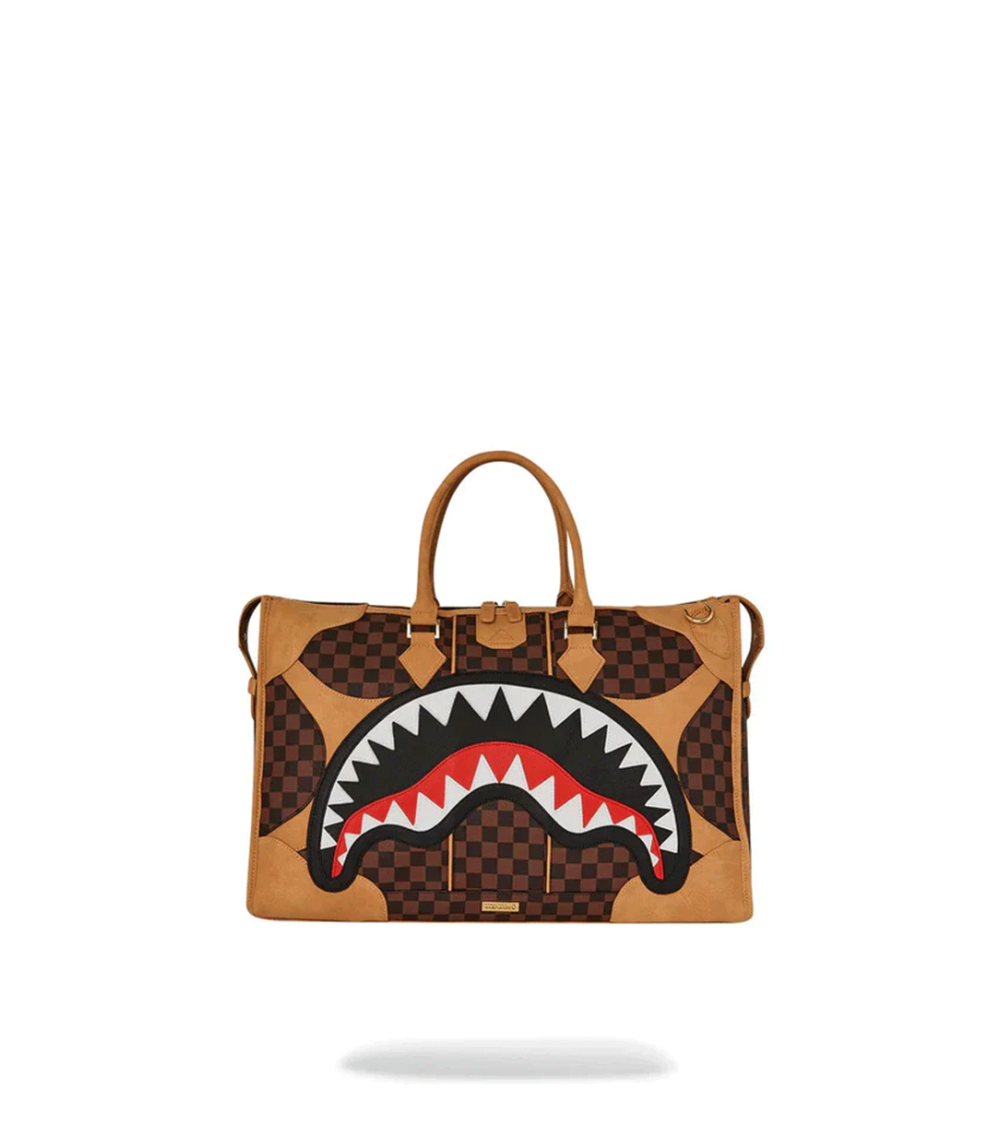 BAG SPRAYGROUND HENNYVILLE PYRAMID DUFFLE BROWN WOMEN