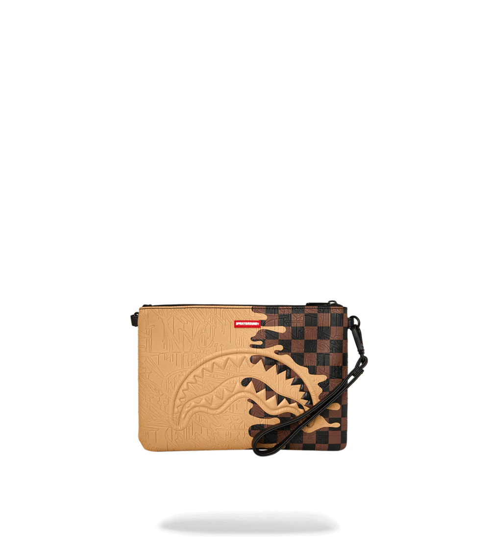 POCHETTE SPRAYGROUND HENNY MELT BROWN BEIGE UNISEX