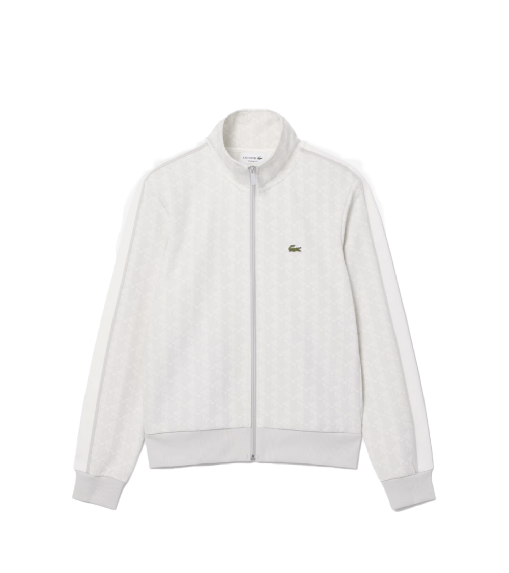ZIPPED SWEATSHIRT LACOSTE WHITE MAN