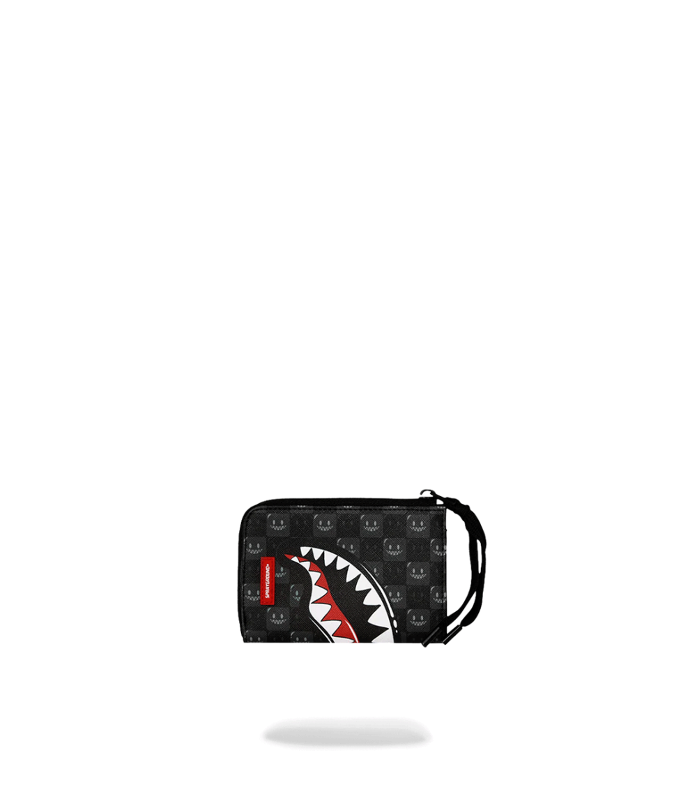 WALLET SPRAYGROUND SHARKS IN PARIS WTF BUBBLE CHECK BLACK UNISEX