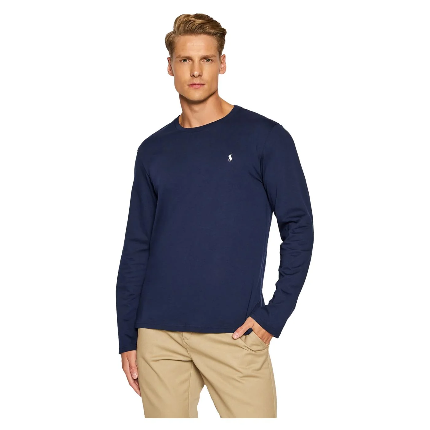 RALPH LAUREN T-SHIRT LS SMALL LOGO