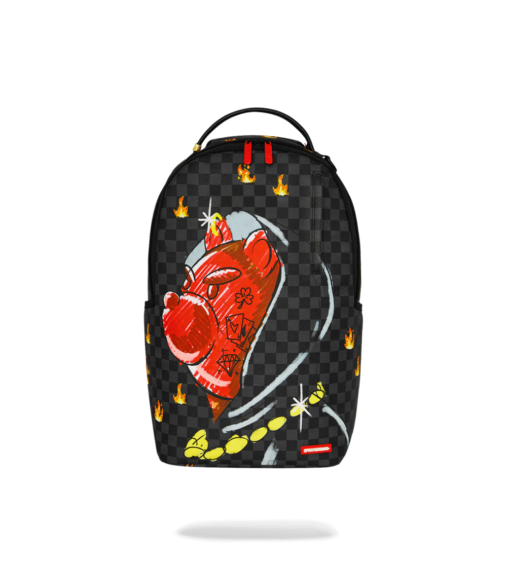BACKPACK SPRAYGROUND DIABLO SKETCHY HOODIE BLACK UNISEX