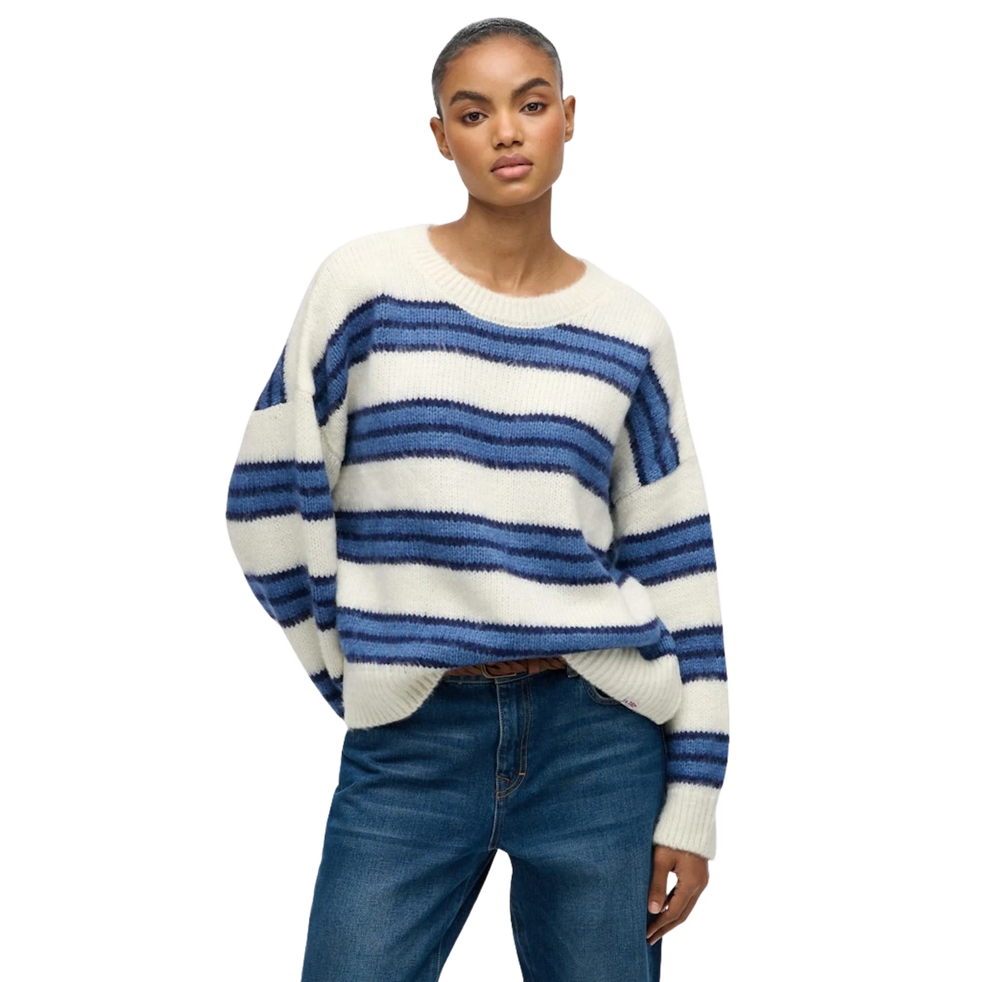 SUPERDRY SLOUCHY BRUSH STRIPE KNIT
