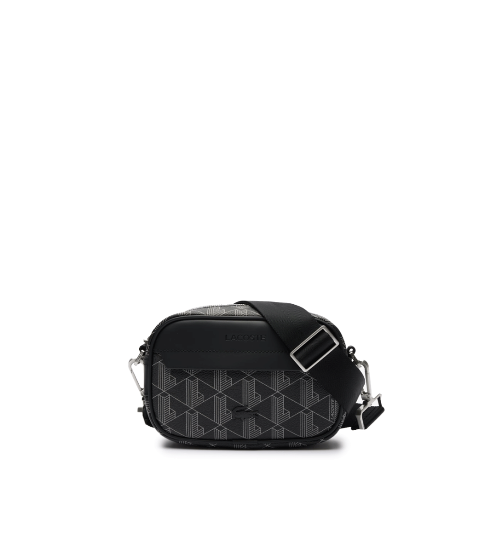 SHOULDER BAG LACOSTE THE BLEND SMALL MONOGRAM BLACK UNISEX