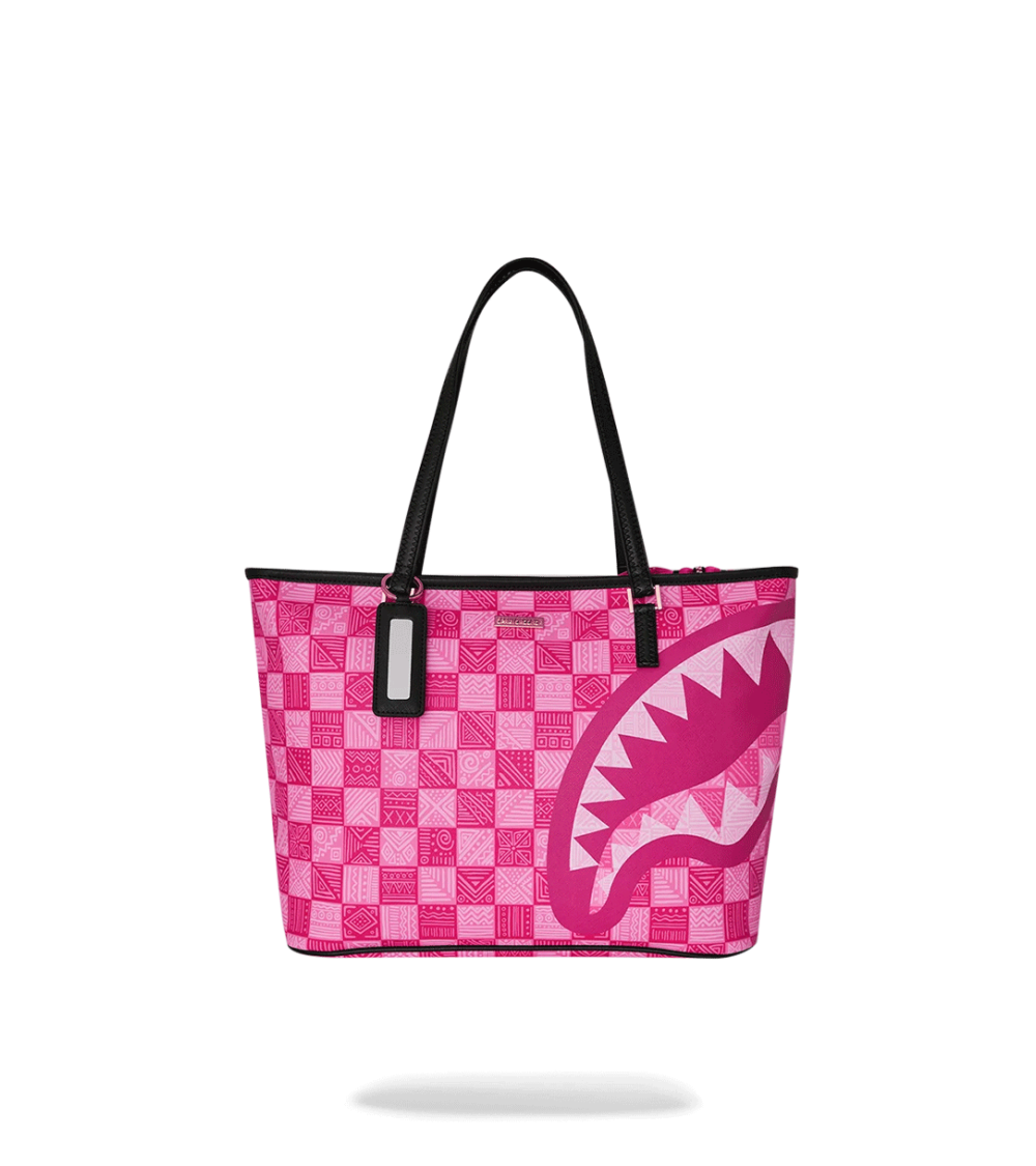 BAG SPRAYGROUND TOTE NEW AI PATTERN PINK WOMEN