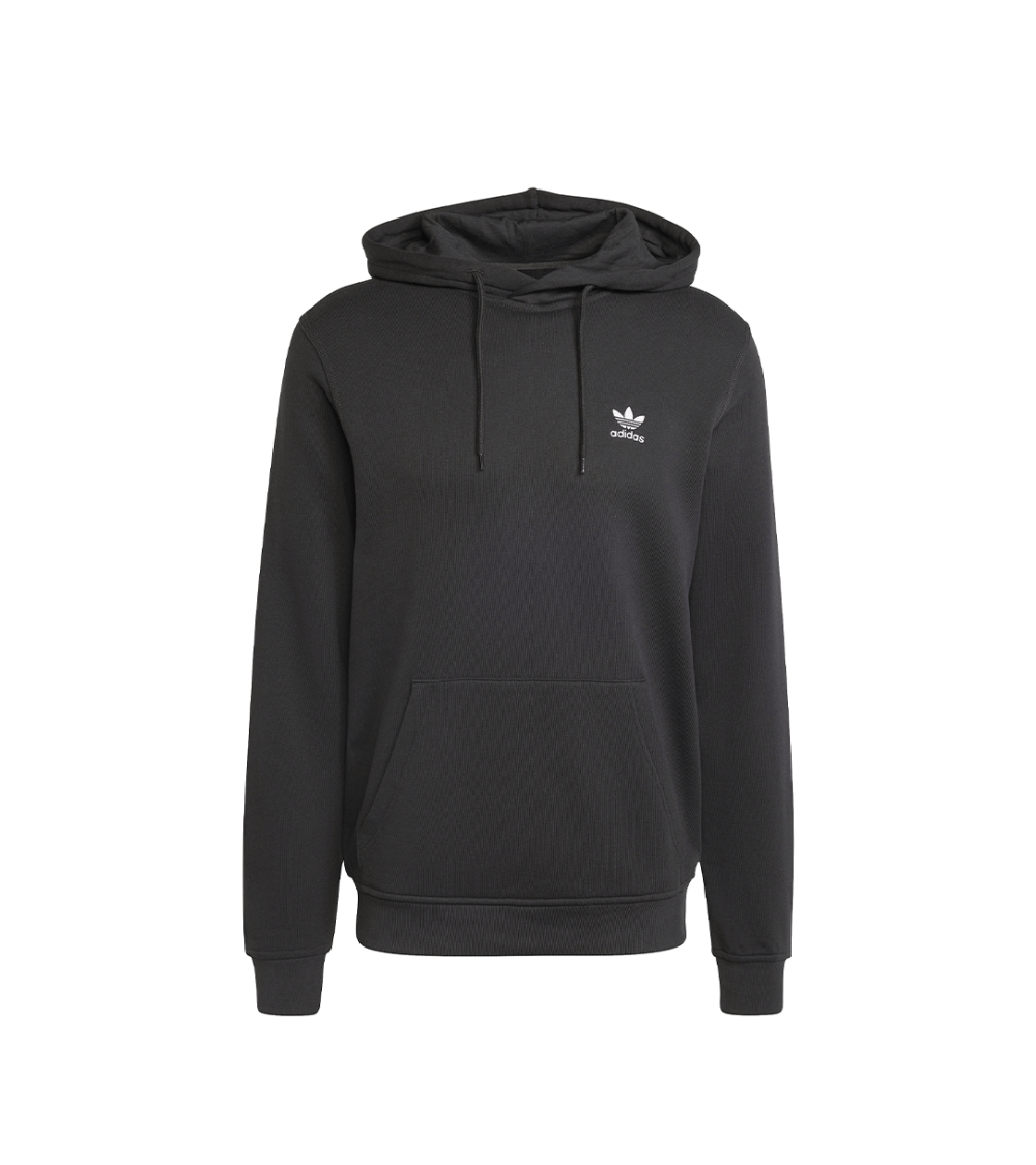 FELPA CON CAPPUCCIO ADIDAS TREFOIL ESSENTIALS NERO UOMO
