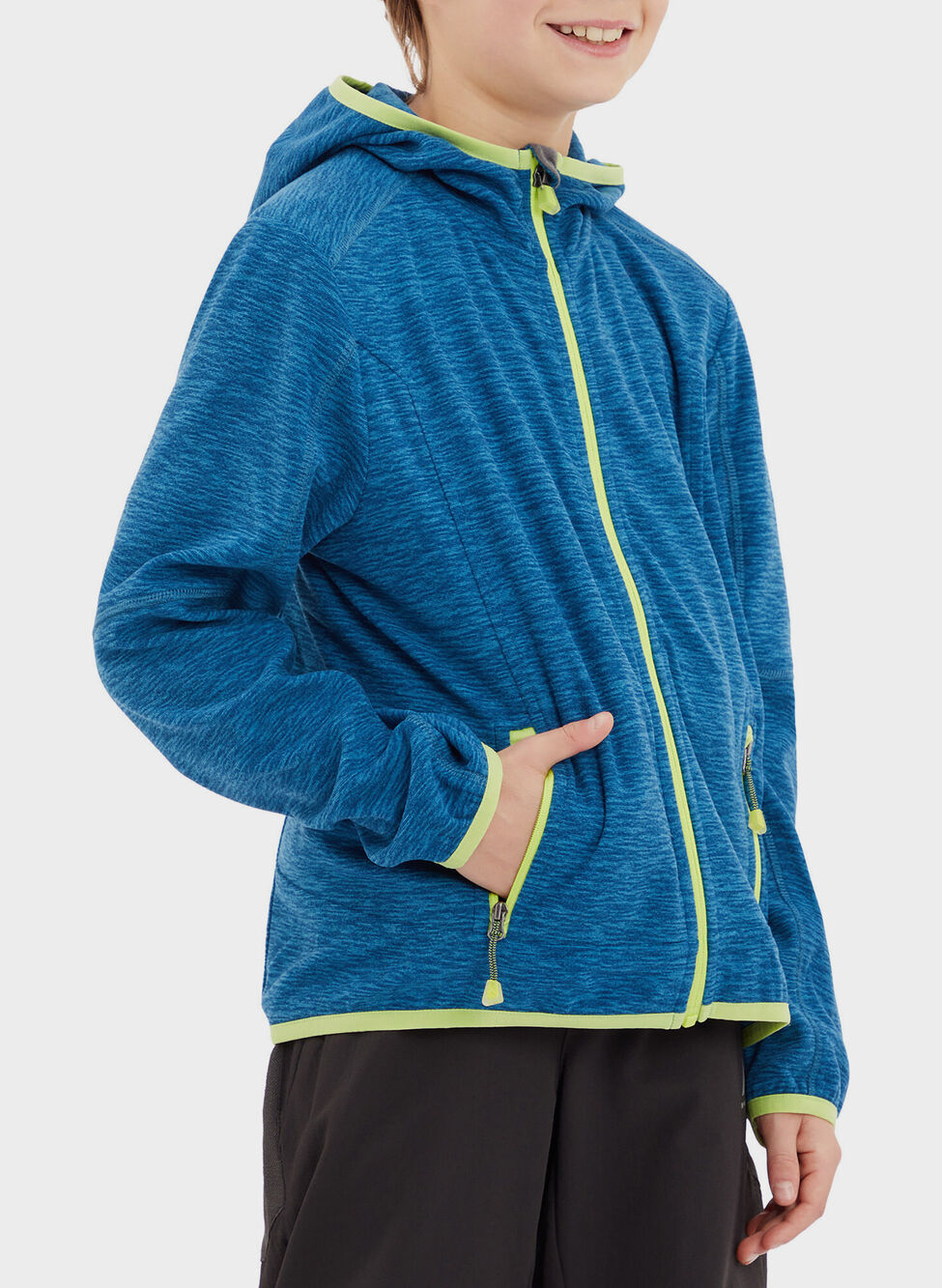 FELPA OUTDOOR CHOCO FULL ZIP CON CAPPUCCIO RAGAZZO