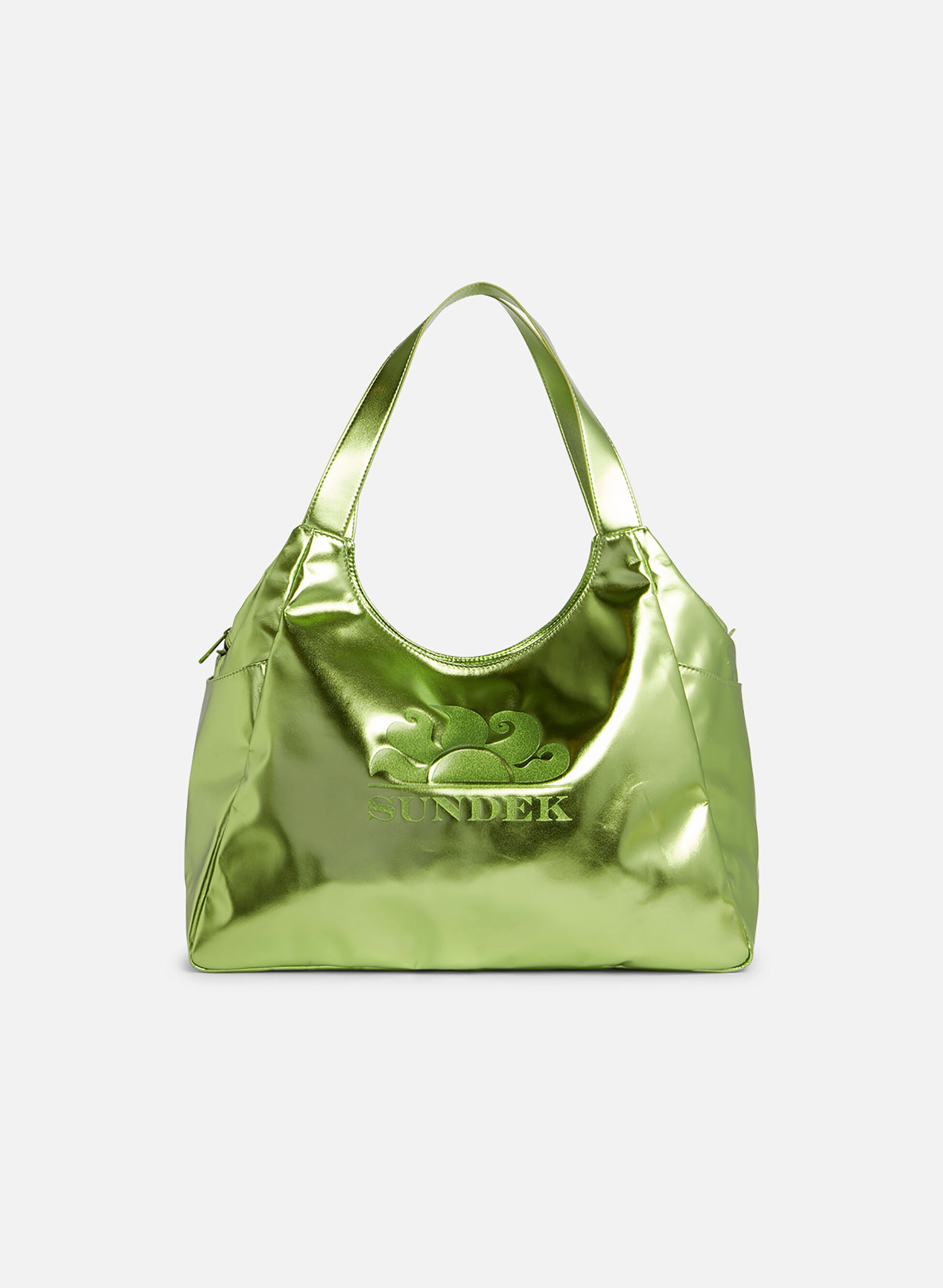 BORSA SHOPPER LAMINATA CON LOGO